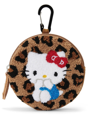 サンリオキャラクターズ　ハローキティレオパード柄サガラサークルポーチ