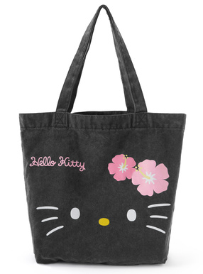 サンリオキャラクターズ　ハイビスカスハローキティプリントトートバッグ