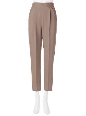 カットジョーゼットセンタープレステーパードパンツ