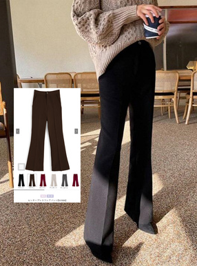 センタープレスフレアパンツ