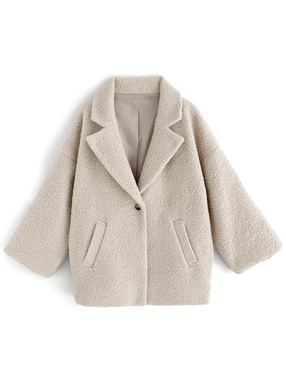 リングフェイクウールテーラードコート