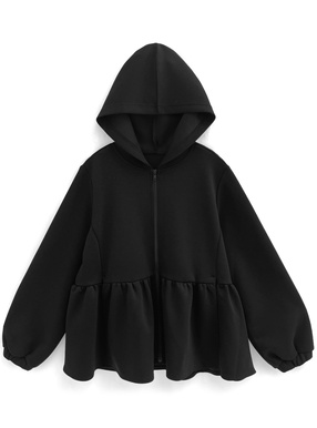 ペプラムフレアジップパーカー