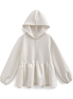 ペプラムフレアジップパーカー