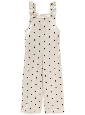 ドット柄フリルショルダーバッグクロスオールインワン