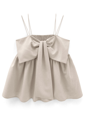 ビックリボンフレアキャミソールトップス