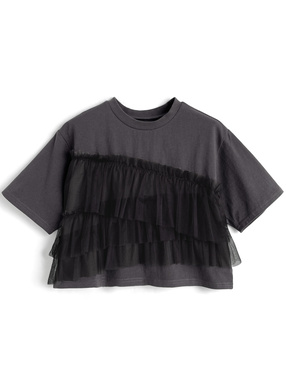 フリルチュールティアードTシャツ
