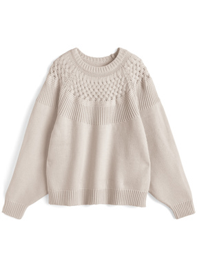 求心編みニットトップス