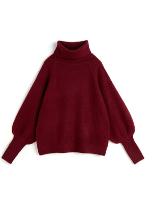 ハイネックニットトップス