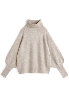 ハイネックニットトップス