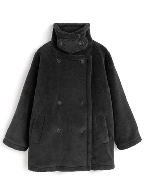 襟2Wayボアミドルコート