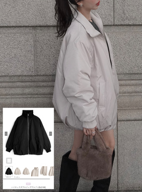 ハイネックダブルジップブルゾン