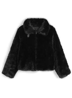 スタンドネックフォックス風ファーブルゾン