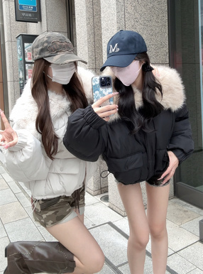 ビッグファーカラーダウンブルゾン