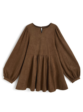 スエードキーネックペプラムチュニック