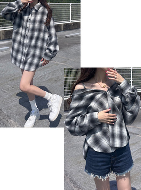 3Wayチェック柄フランネルシャツ