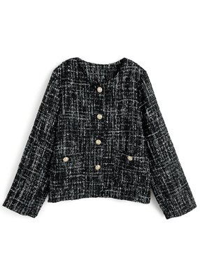 ツイードノーカラージャケット