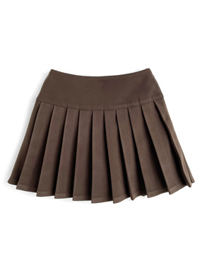 インパン裏地付きプリーツミニスカート