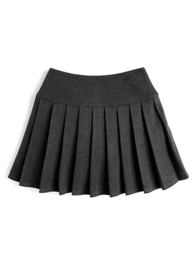 インパン裏地付きプリーツミニスカート