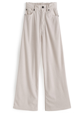 コーデュロイセミワイドパンツ