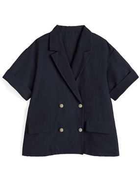 リネンタッチテーラードジャケット