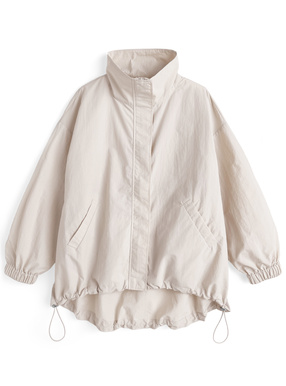 スタンドカラーナイロンモンスターコート