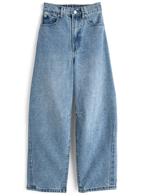 ポケットレースワイドデニムパンツ