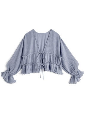 前後2Wayダブルリボンカーディガン