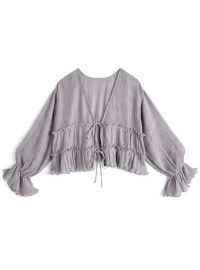 前後2Wayダブルリボンカーディガン