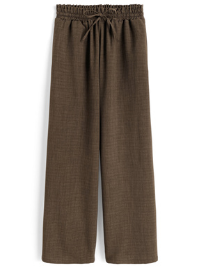 リネンタッチワイドパンツ