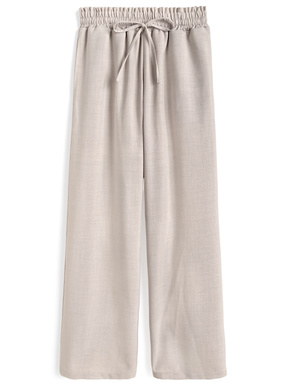 リネンタッチワイドパンツ
