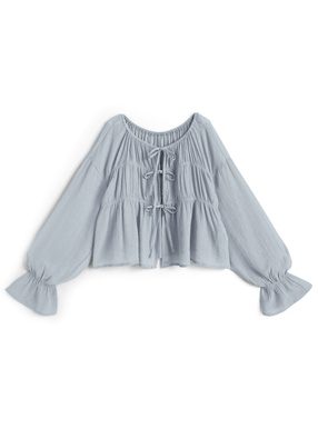 リボンギャザーカーディガン