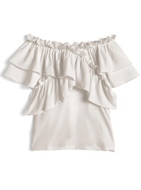 2Wayクロスフリルトップス