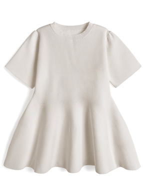 ペプラムニットチュニック