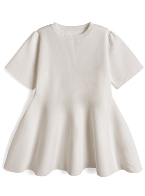 ペプラムニットチュニック