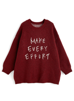 ジャガードロゴニットトップス