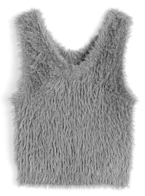 前後2Wayラメシャギーニットベスト