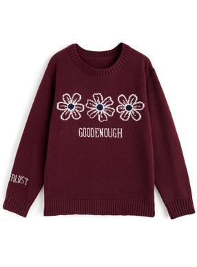 フラワーロゴニットトップス