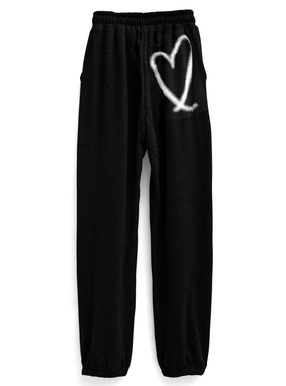 バックハートポイントスウェットパンツ