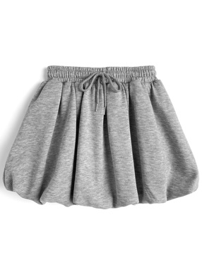 インパン裏地付きスウェットバルーンミニスカート
