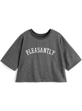 ピグメントロゴプリントTシャツ