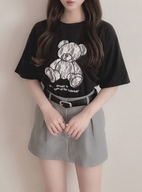 レーステディベアTシャツ