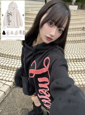 ベロアロゴスウェットトップス