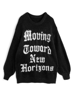 ロゴシャギーニットワンピース