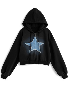 デニムスタースウェットパーカー