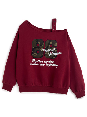 ナンバーロゴワンショルダースウェットトップス