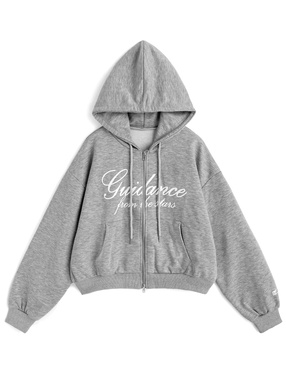 エンジェルウィング刺繍ダブルジップスウェットパーカー