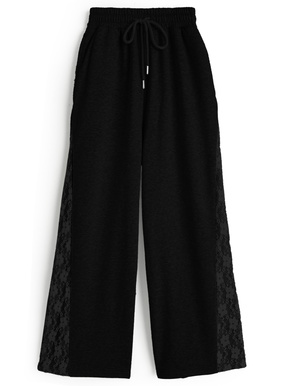 サイドレースワイドスウェットパンツ