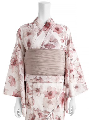 3点セット2Way水彩花柄セパレート浴衣