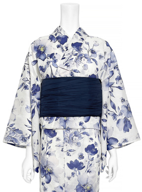 水彩花柄浴衣セット