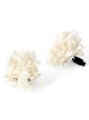 フラワーコサージュヘアクリップ2点セット